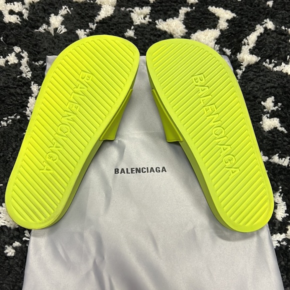 Balenciaga Shoes Balenciaga Slides Lime Green Size 39 Poshmark